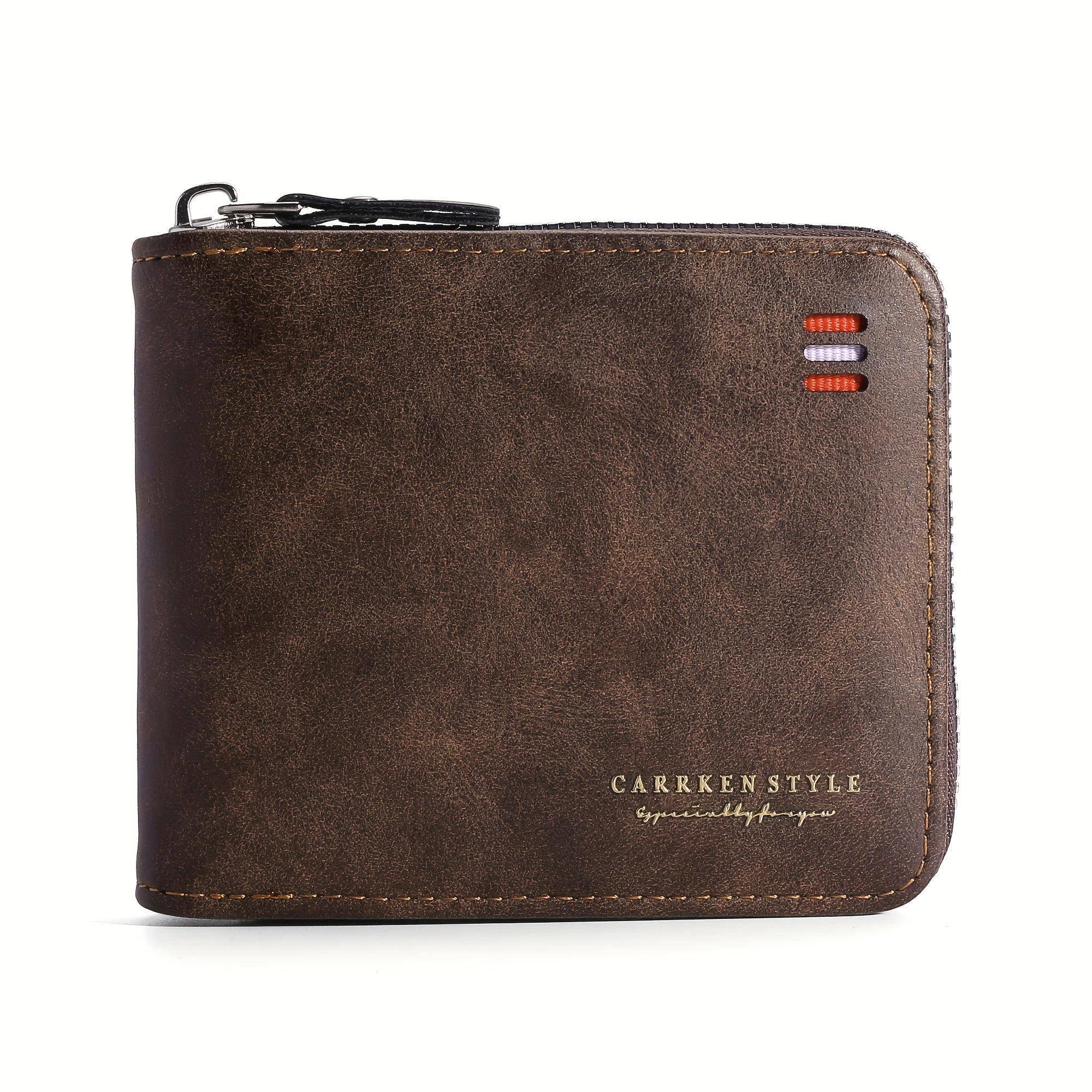 CarrKen Vintage Style Black Faux Leather Wallet