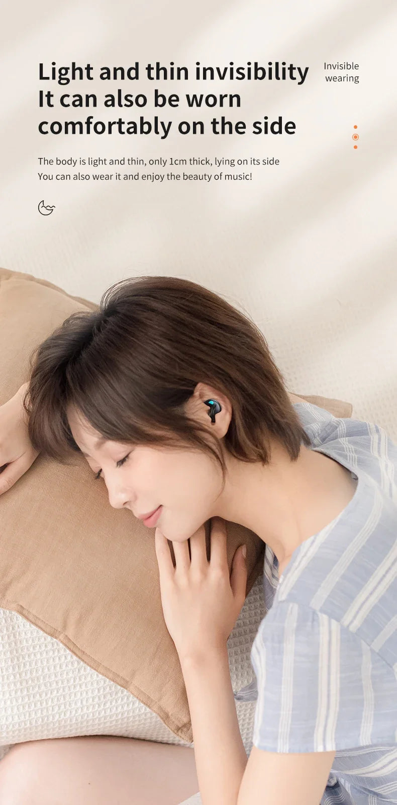 Wireless Sleep Earphones TWS Bluetooth 5.3