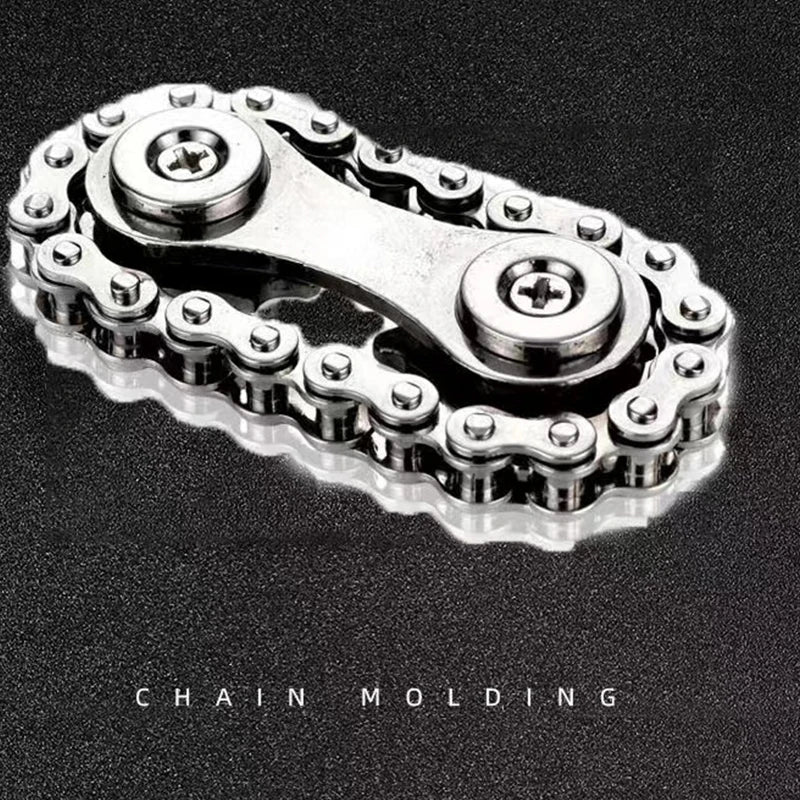 Sprockets Flywheel Fingertip Gyro Fidget Spinner Anti Stress Anxiety Metal Bike Chains