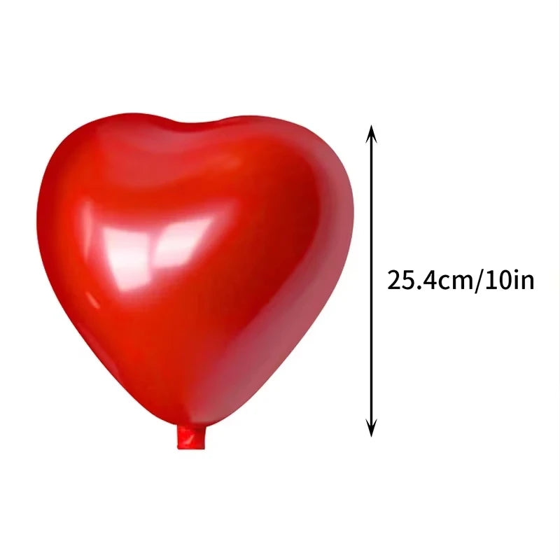 Red Heart Inflatable Latex Balloon Sets