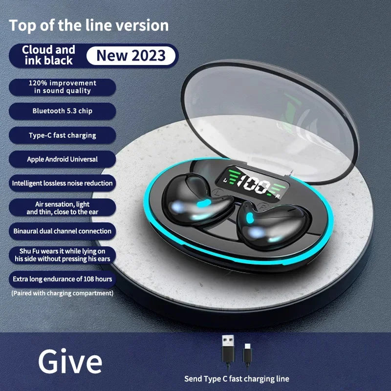 Wireless Sleep Earphones TWS Bluetooth 5.3