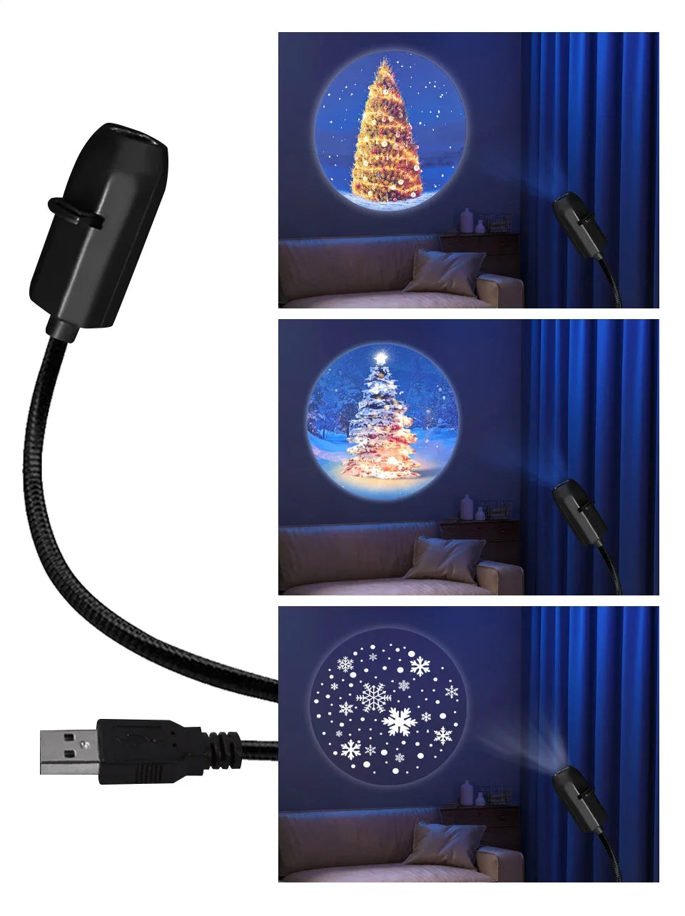 LED USB Night Projector Decorative Light