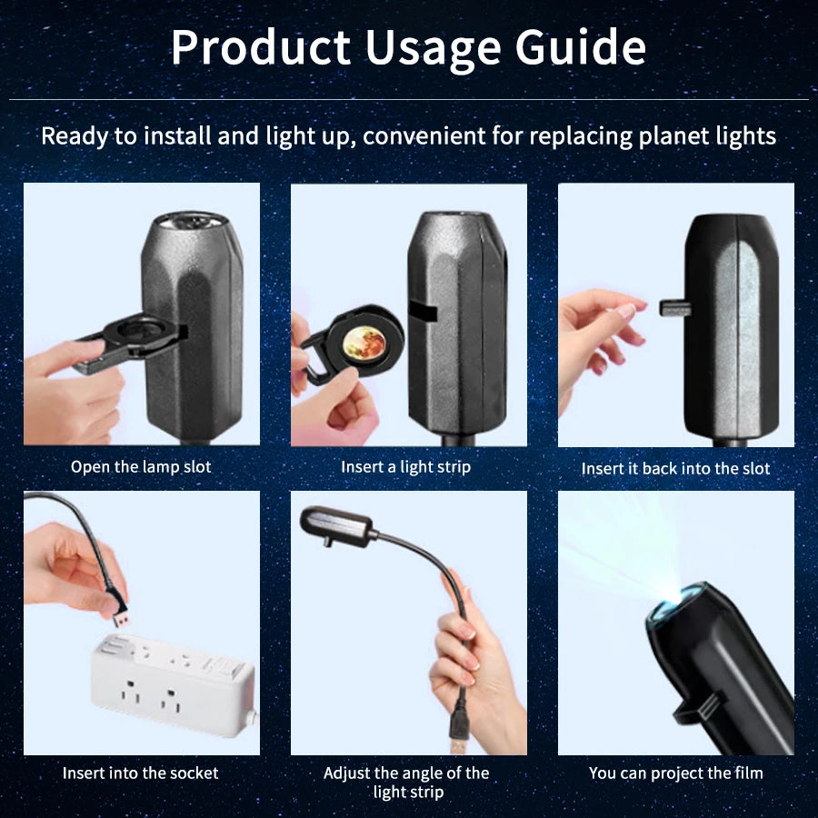 LED USB Night Projector Decorative Light