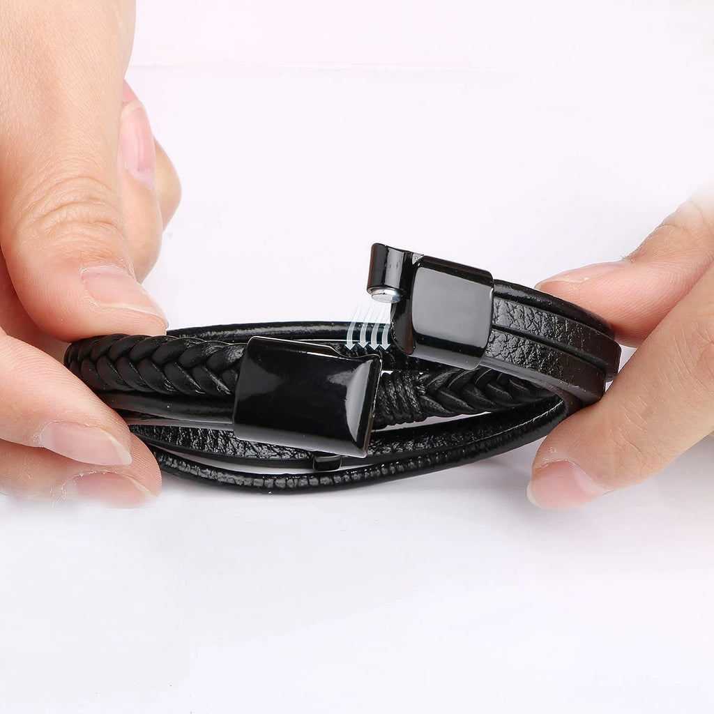 Luxury Leather Bracelet Gift for Him