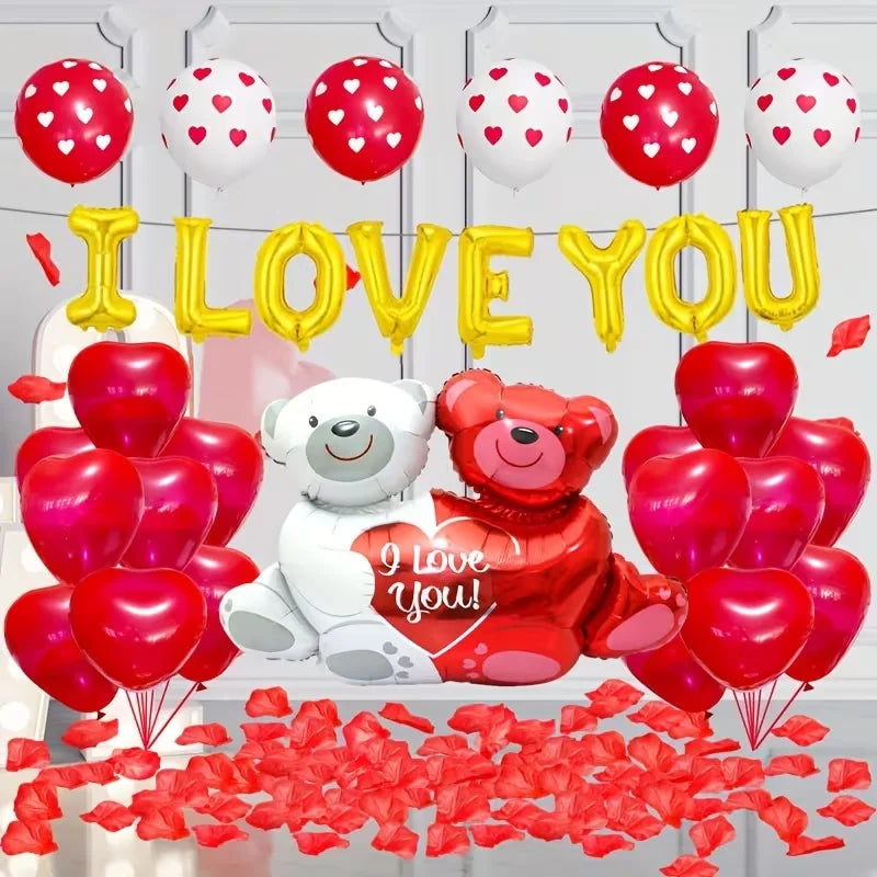 Balloon Set & I Love You Letter Heart