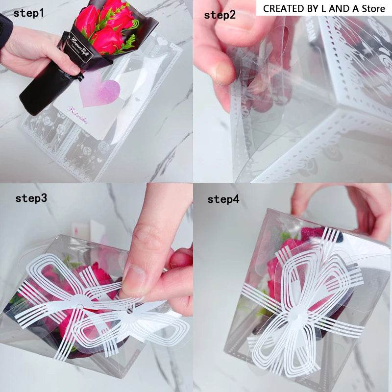 Artificial Flower Rose Bouquet Gift Box