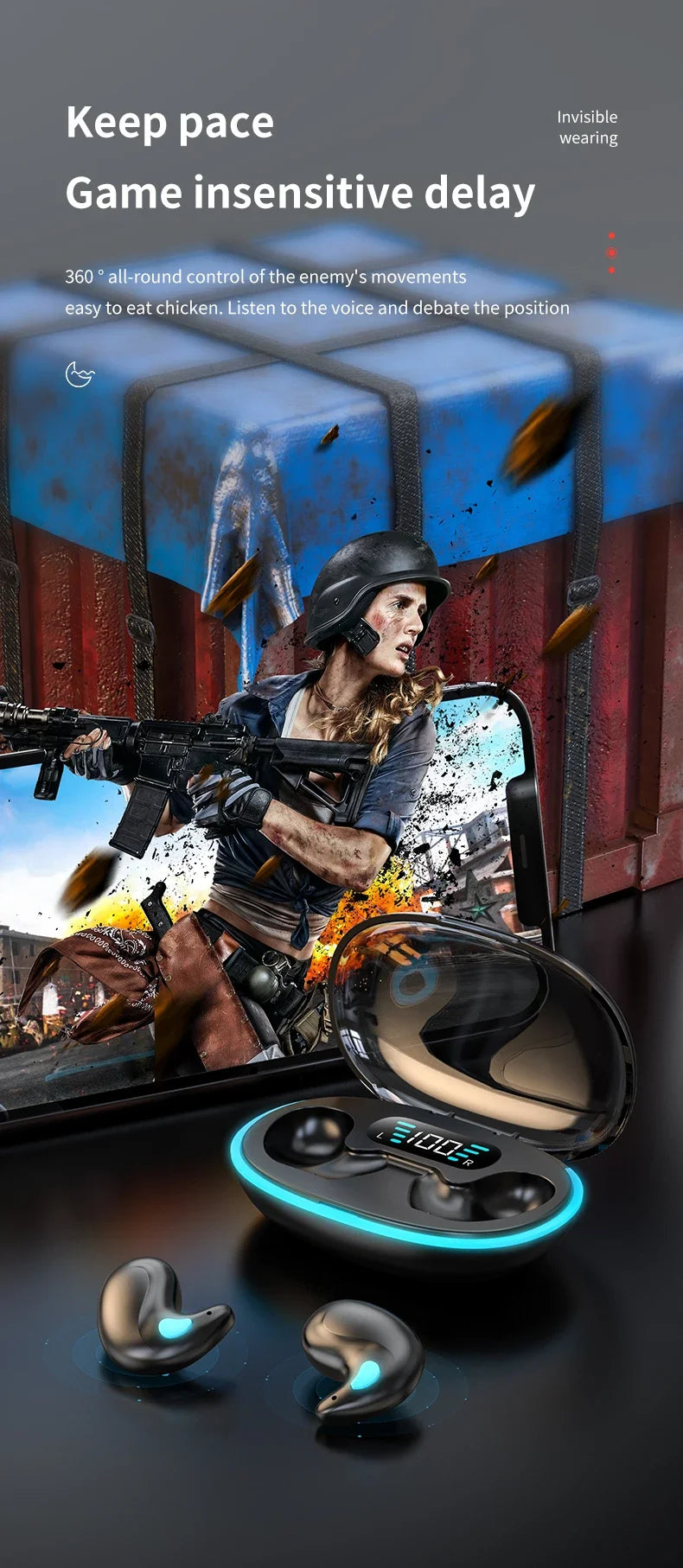 Wireless Sleep Earphones TWS Bluetooth 5.3