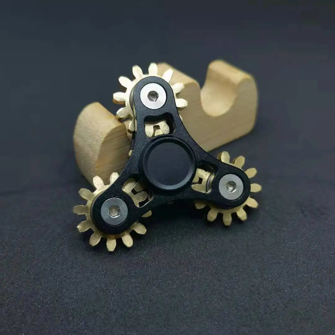 NEW Double Ferris Gear Fidget Spinner Nine Tooth Linkage Hand Spinner EDC