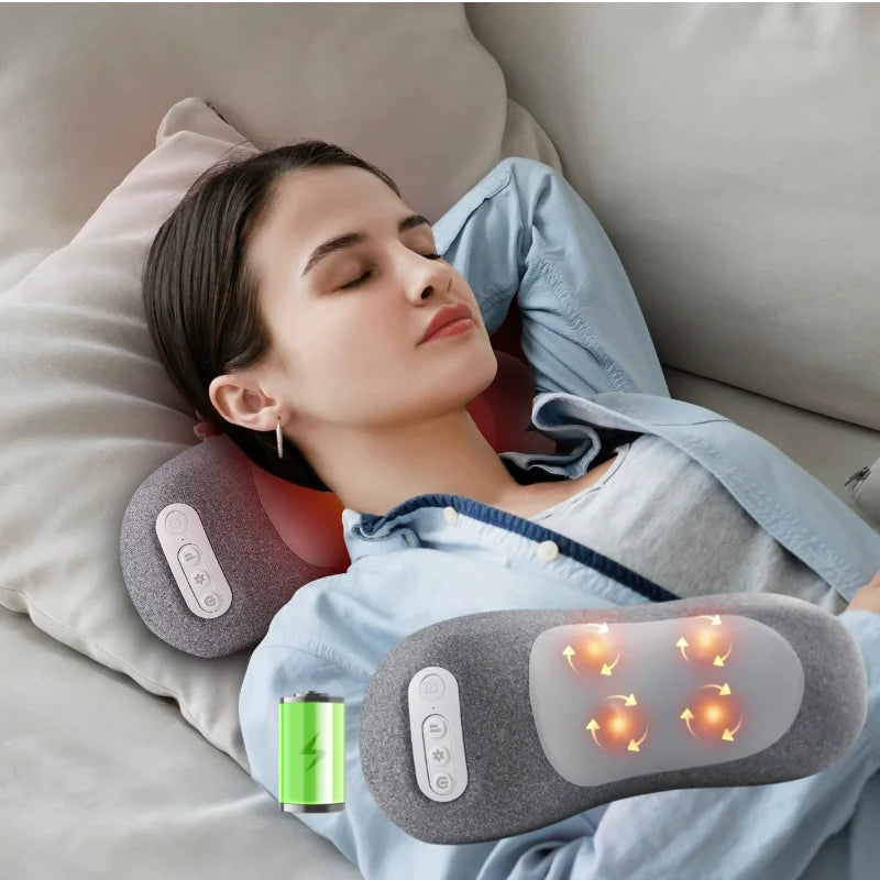 Ergonomic Sleep Pillow with Neck and Shoulder Massage