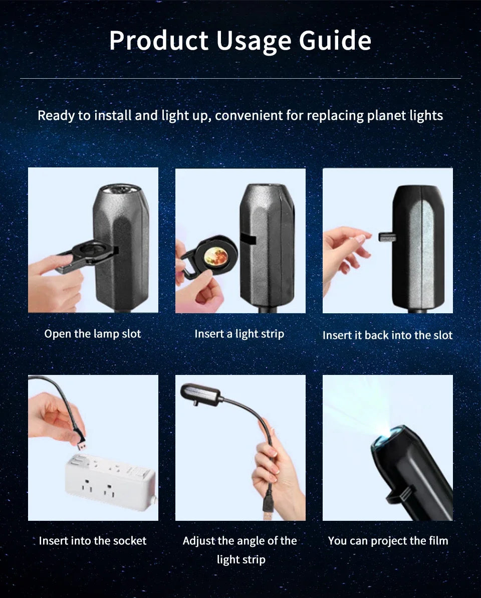 LED USB Night Projector Decorative Light