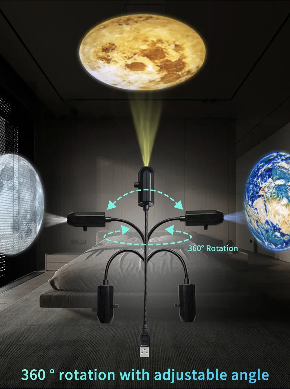 LED USB Night Projector Decorative Light