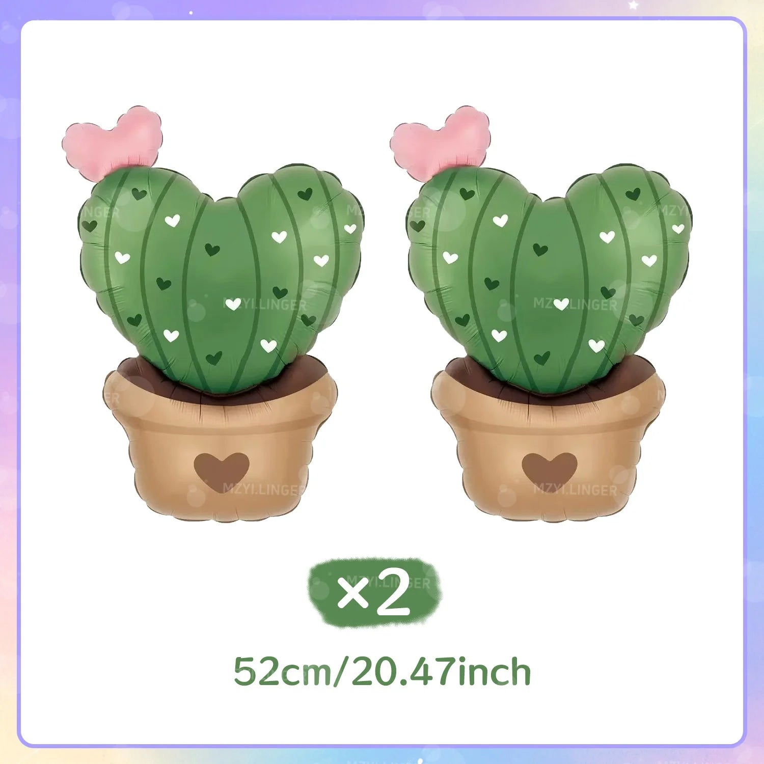 Balloon Cactus Love Rainbow 3.99 each or mega deal 7.99 for set of 3