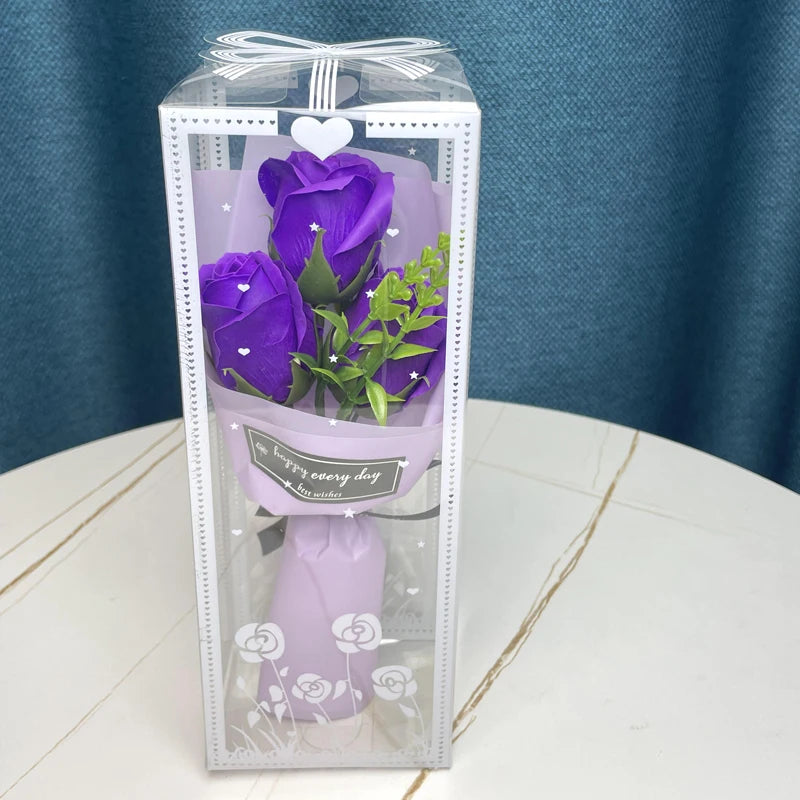 Artificial Flower Rose Bouquet Gift Box