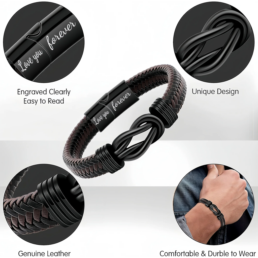 Luxury Leather Bracelet Gift for Him