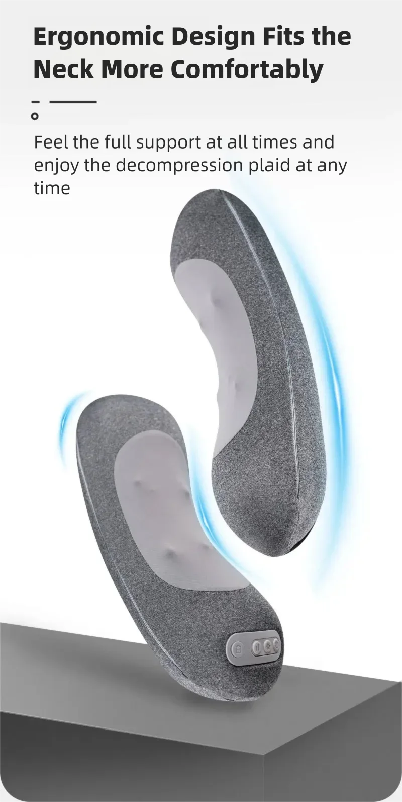 Ergonomic Sleep Pillow with Neck and Shoulder Massage