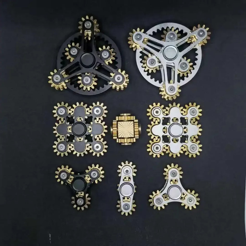 NEW Double Ferris Gear Fidget Spinner Nine Tooth Linkage Hand Spinner EDC