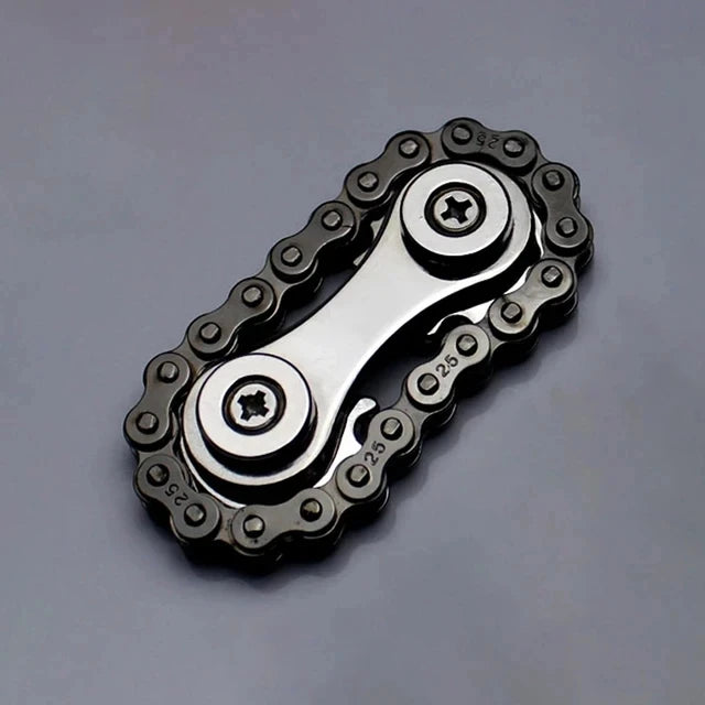 Sprockets Flywheel Fingertip Gyro Fidget Spinner Anti Stress Anxiety Metal Bike Chains