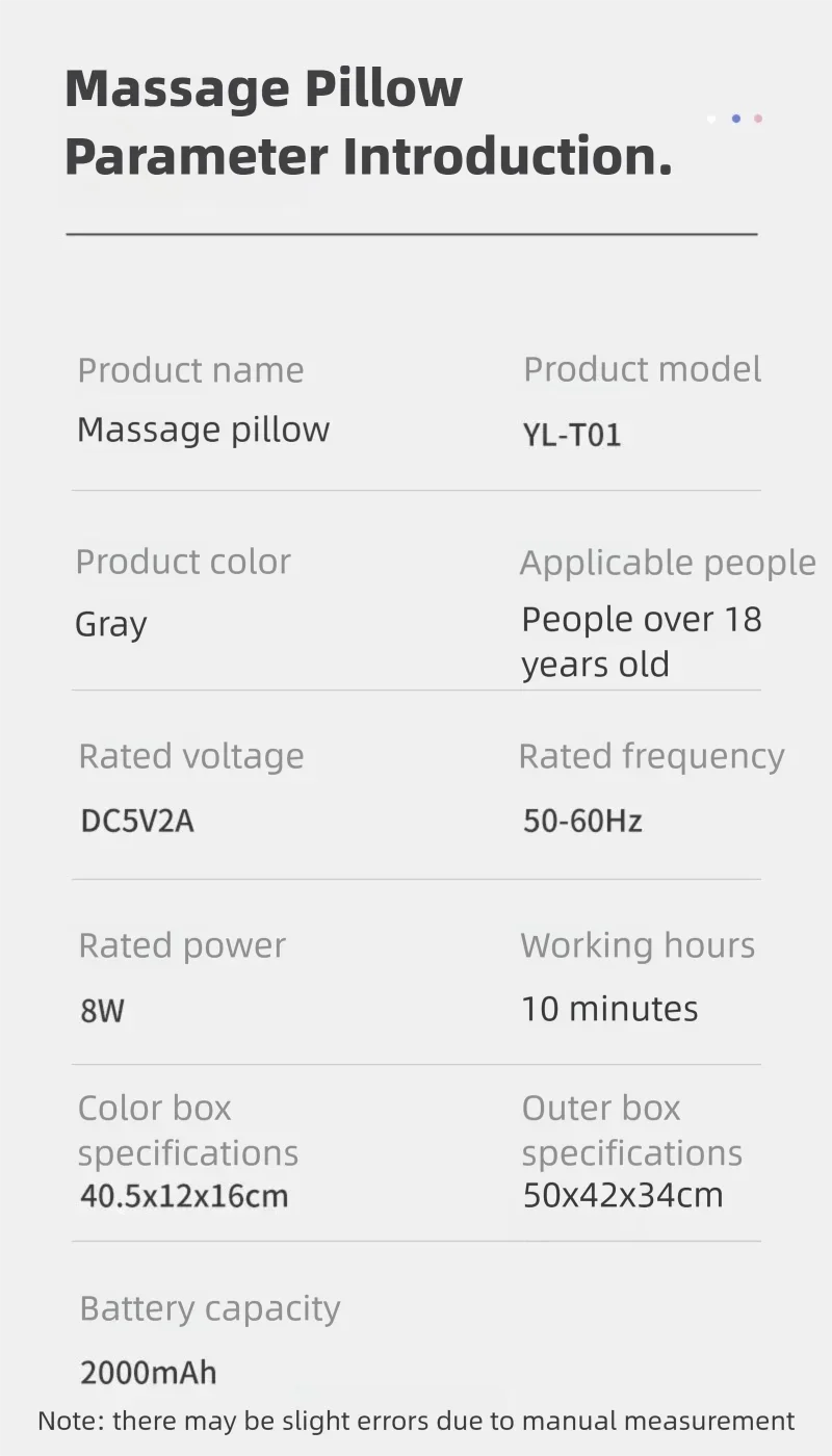 Ergonomic Sleep Pillow with Neck and Shoulder Massage