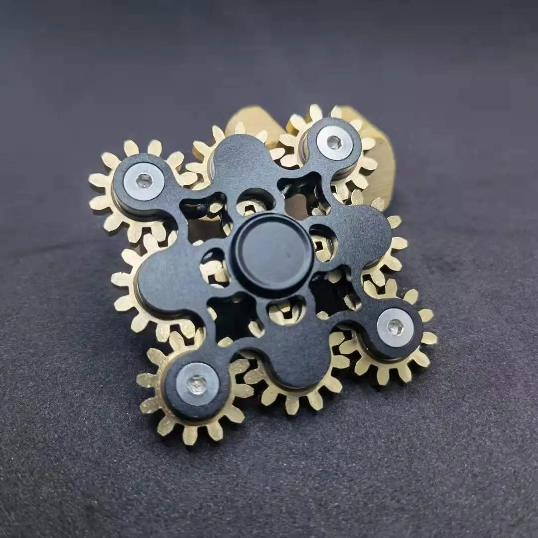 NEW Double Ferris Gear Fidget Spinner Nine Tooth Linkage Hand Spinner EDC