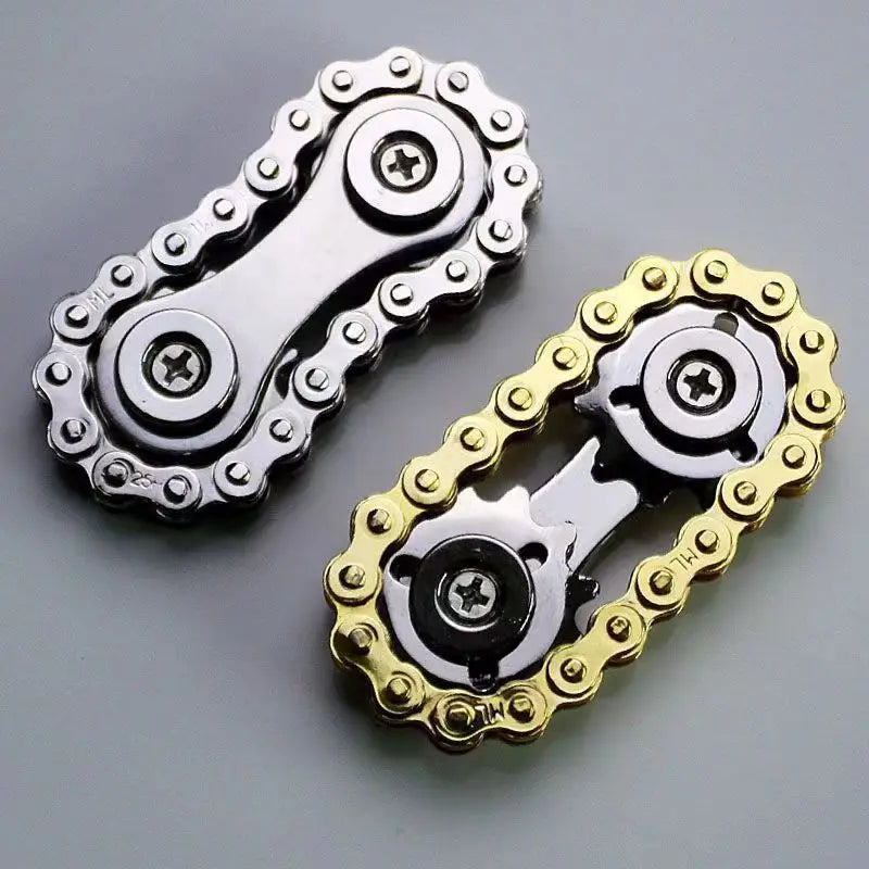 Sprockets Flywheel Fingertip Gyro Fidget Spinner Anti Stress Anxiety Metal Bike Chains