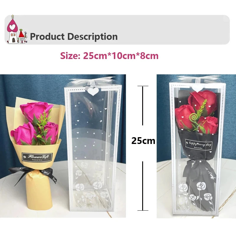 Artificial Flower Rose Bouquet Gift Box