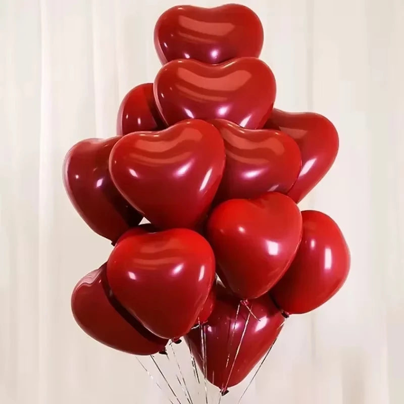 Red Heart Inflatable Latex Balloon Sets
