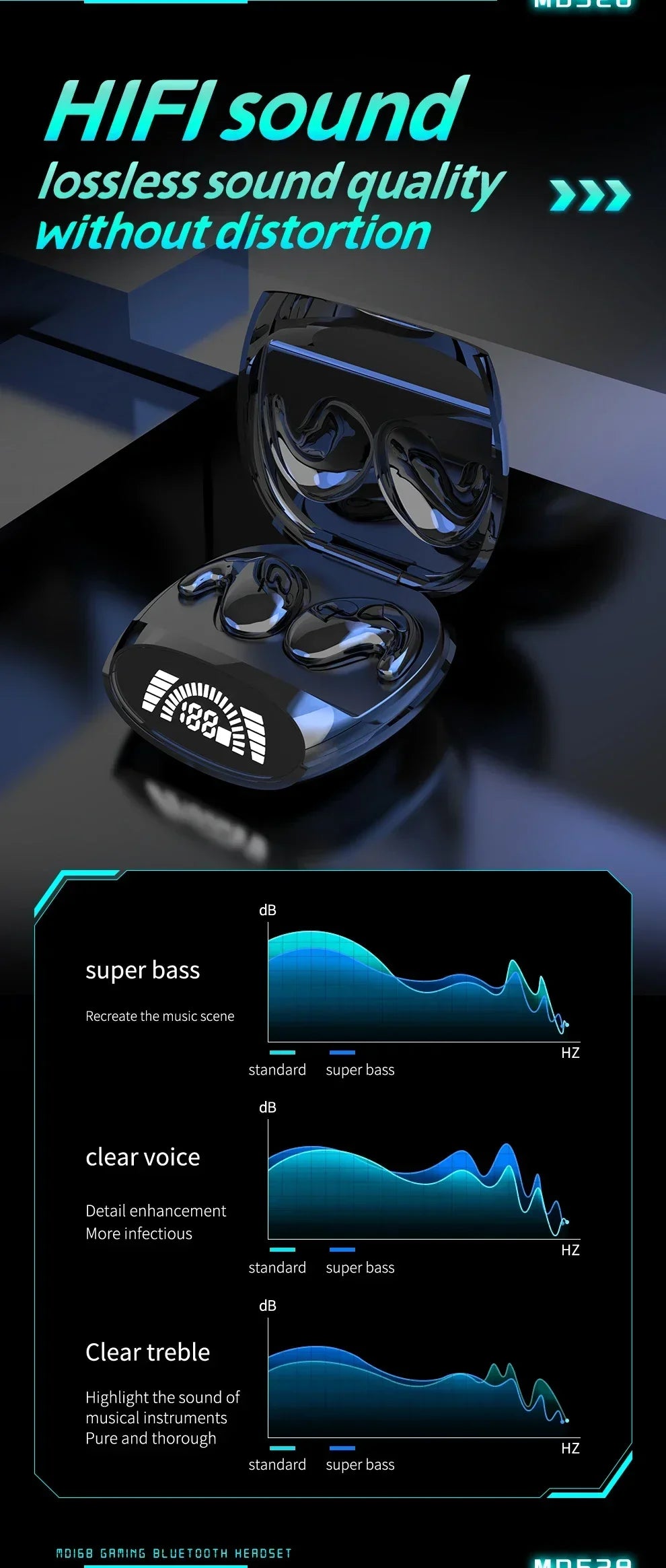 Sleep Earphones Wireless TWS 538