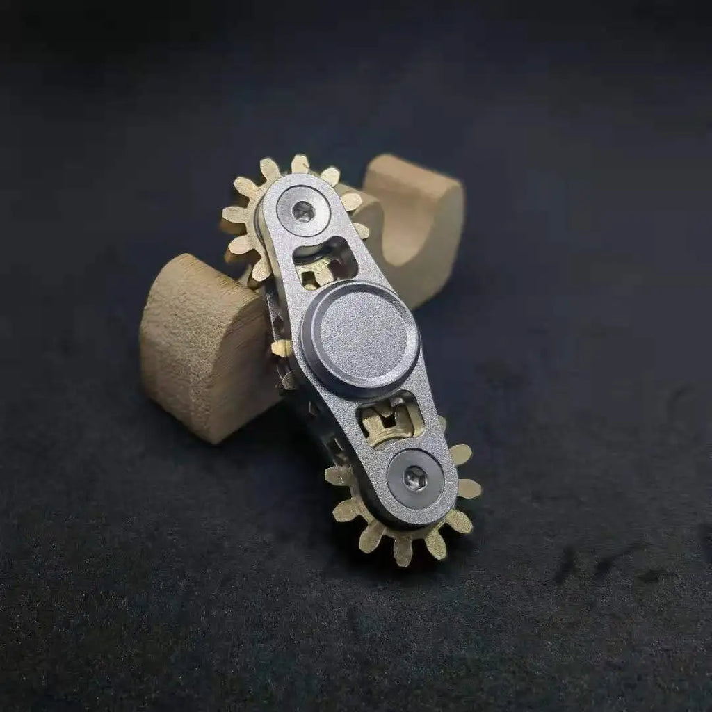NEW Double Ferris Gear Fidget Spinner Nine Tooth Linkage Hand Spinner EDC