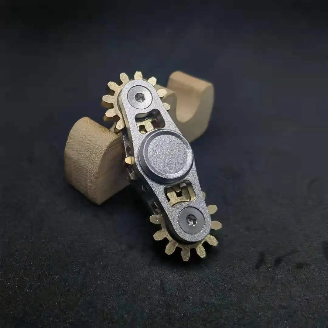 NEW Double Ferris Gear Fidget Spinner Nine Tooth Linkage Hand Spinner EDC