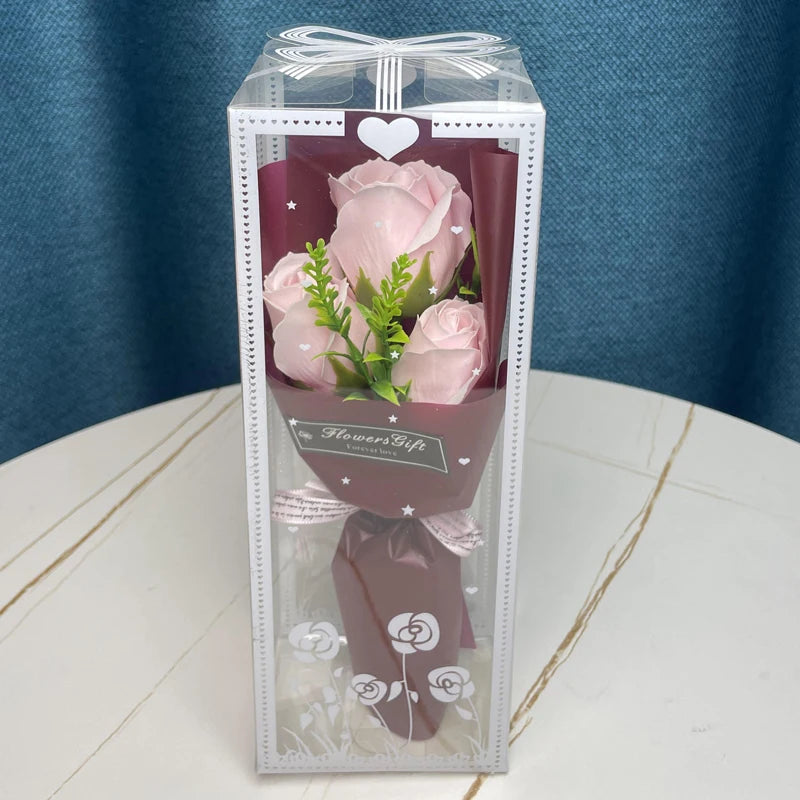 Artificial Flower Rose Bouquet Gift Box